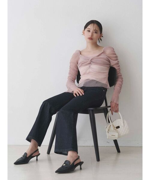 MERCURYDUO(マーキュリーデュオ)の「デニムシューカットパンツ(デニムパンツ・レディース・ブルー/インディゴブルー・MEDIUM/SMALL)」の7枚目の写真