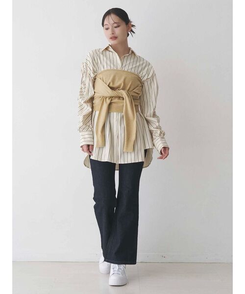 MERCURYDUO(マーキュリーデュオ)の「デニムシューカットパンツ(デニムパンツ・レディース・ブルー/インディゴブルー・MEDIUM/SMALL)」の4枚目の写真