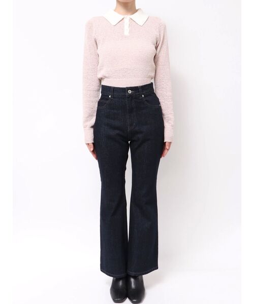 MERCURYDUO(マーキュリーデュオ)の「デニムシューカットパンツ(デニムパンツ・レディース・ブルー/インディゴブルー・MEDIUM/SMALL)」の22枚目の写真