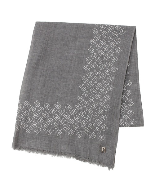 FURLA(フルラ)の「ウールストール ”箔プリント”(ストール/ショール・レディース・オフホワイト/チャコールグレー・FREE)」の12枚目の写真