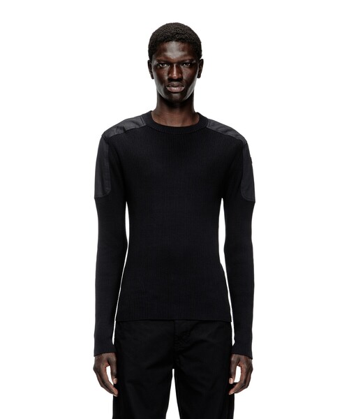 DIESEL（ディーゼル）の「メンズ プルオーバーコットンニット K-MARTIN（ニット/セーター・メンズ・ブラック・SMALL/MEDIUM/LARGE/X-LARGE/X-SMALL/XX-LARGE）」の6枚目の写真