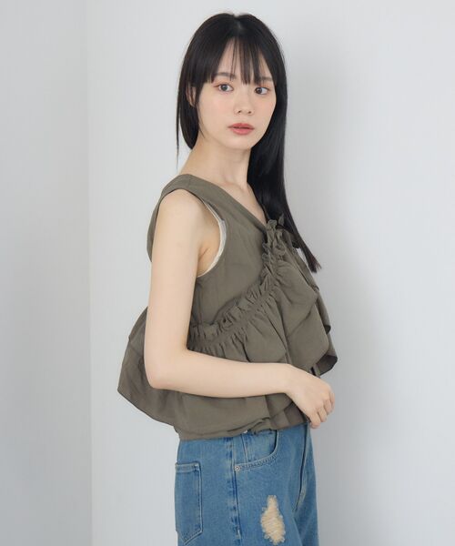 RETRO GIRL(レトロガール)の「マルチWAYノースリBL(シャツ/ブラウス・レディース・ナチュラル/ブラック/グリーン・FREE)」の17枚目の写真