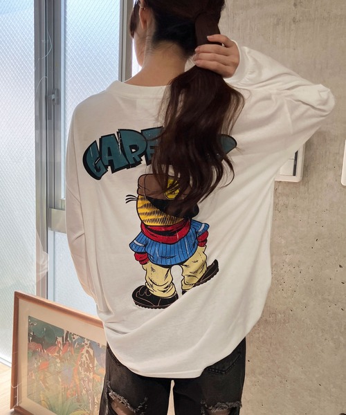 GLAMOROUS JANE(グラマラスジェーン)の「GARFIELDプリントロンT(Tシャツ/カットソー・レディース・ブラック/チャコールグレー/オフホワイト・FREE)」の6枚目の写真