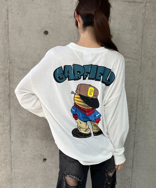 GLAMOROUS JANE(グラマラスジェーン)の「GARFIELDプリントロンT(Tシャツ/カットソー・レディース・ブラック/チャコールグレー/オフホワイト・FREE)」の8枚目の写真