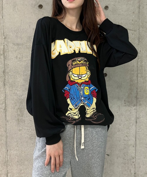 GLAMOROUS JANE(グラマラスジェーン)の「GARFIELDプリントロンT(Tシャツ/カットソー・レディース・ブラック/チャコールグレー/オフホワイト・FREE)」の16枚目の写真