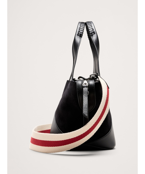 ◇レザー & スエード ミニ ジップトート（ハンドバッグ）｜BANANA