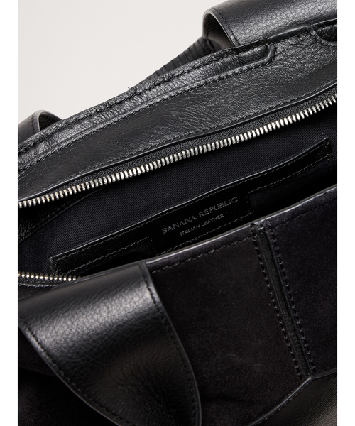Banana Republic（バナナリパブリック）の「◆レザー & スエード ミニ ジップトートバッグ（ハンドバッグ・レディース・ブラック/ブラウン/イエロー/オフホワイト・ONE SIZE）」の18枚目の写真
