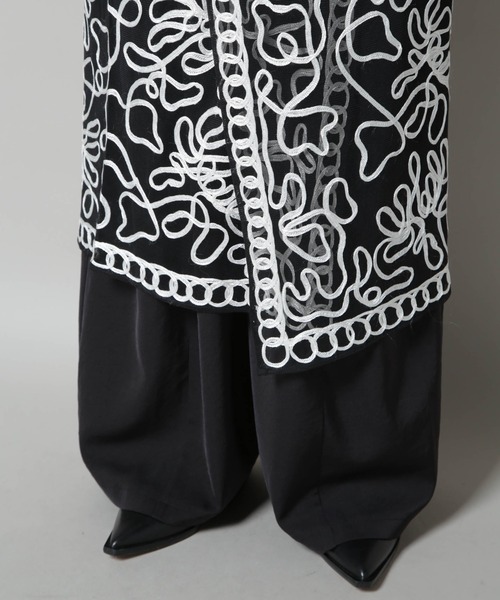 sara mallika(サラ マリカ)の「Sara mallika/TULLETAPEEMBROIDERY WRAP SKIRT(スカート・レディース・ブラック/ベージュ系その他・FREE)」の18枚目の写真