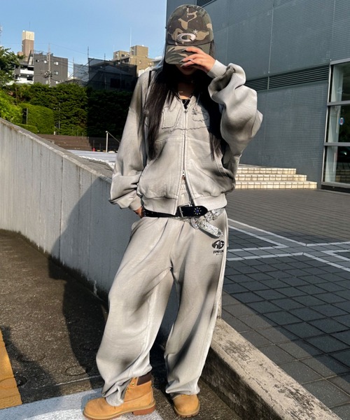 A'GEM/9 × .kom 『A'gem/エージェム』AGロゴ加工ジップアップパーカー