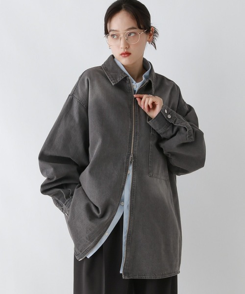 RAGEBLUE（レイジブルー）の「【UNSEX】Wジップ/アソートルーズシャツ（シャツ/ブラウス・レディース・グレー系その他/ブラック/ブラウン系その他/ダークブラウン・FREE）」の17枚目の写真