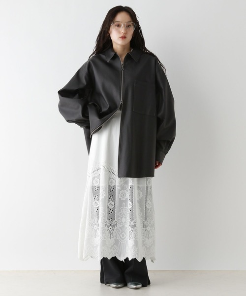 RAGEBLUE（レイジブルー）の「【UNSEX】Wジップ/アソートルーズシャツ（シャツ/ブラウス・レディース・グレー系その他/ブラック/ブラウン系その他/ダークブラウン・FREE）」の12枚目の写真