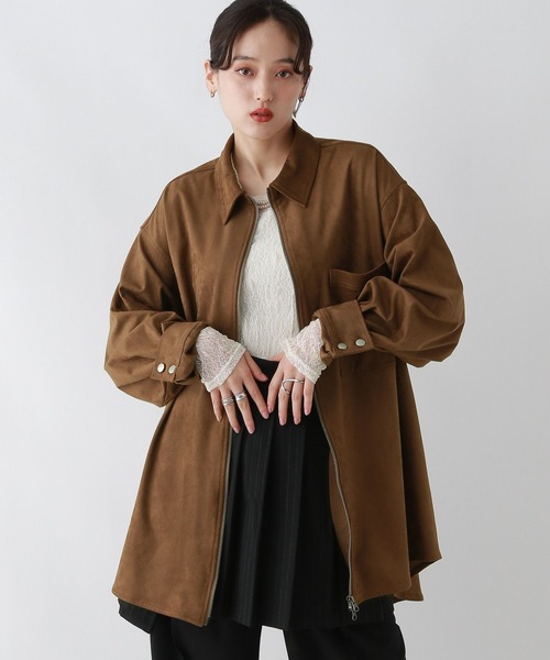 RAGEBLUE（レイジブルー）の「【UNSEX】Wジップ/アソートルーズシャツ（シャツ/ブラウス・レディース・グレー系その他/ブラック/ブラウン系その他/ダークブラウン・FREE）」の22枚目の写真