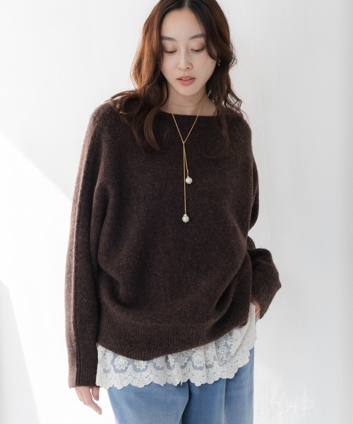 lui jewelry ニット　ブラウン lui jewelryニット ブラウン