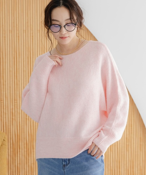 Elura（エルーラ）の「ヤクライクプルオーバー/582303（ニット/セーター・レディース・ダークブラウン/オレンジ/ラベンダー/ピンク系その他/ライトピンク/ライトベージュ/ブルー/チャコールグレー・FREE）」の7枚目の写真