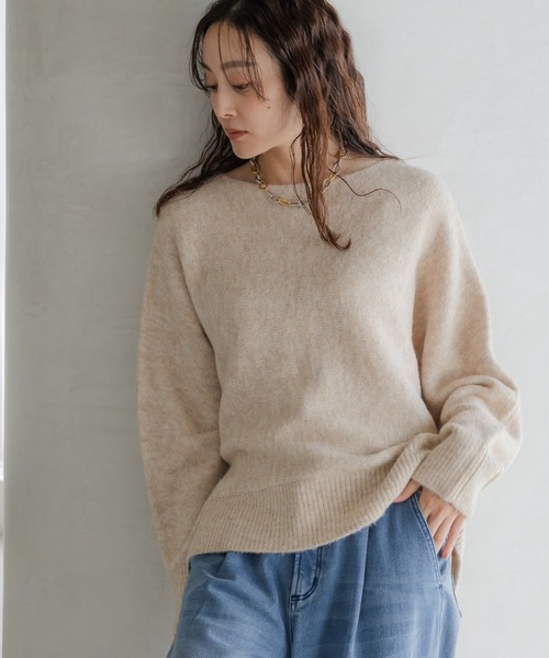 Elura（エルーラ）の「ヤクライクプルオーバー/582303（ニット/セーター・レディース・ダークブラウン/オレンジ/ラベンダー/ピンク系その他/ライトピンク/ライトベージュ/ブルー/チャコールグレー・FREE）」の3枚目の写真