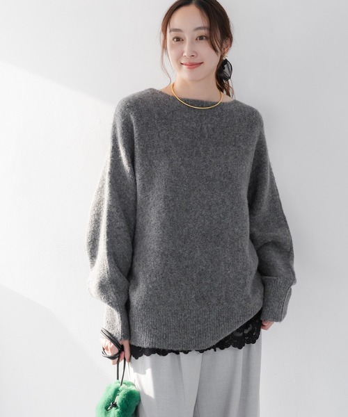 Elura（エルーラ）の「ヤクライクプルオーバー/582303（ニット/セーター・レディース・ダークブラウン/オレンジ/ラベンダー/ピンク系その他/ライトピンク/ライトベージュ/ブルー/チャコールグレー・FREE）」の2枚目の写真