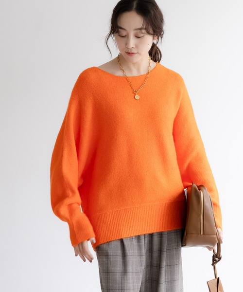 Elura（エルーラ）の「ヤクライクプルオーバー/582303（ニット/セーター・レディース・ダークブラウン/オレンジ/ラベンダー/ピンク系その他/ライトピンク/ライトベージュ/ブルー/チャコールグレー・FREE）」の8枚目の写真