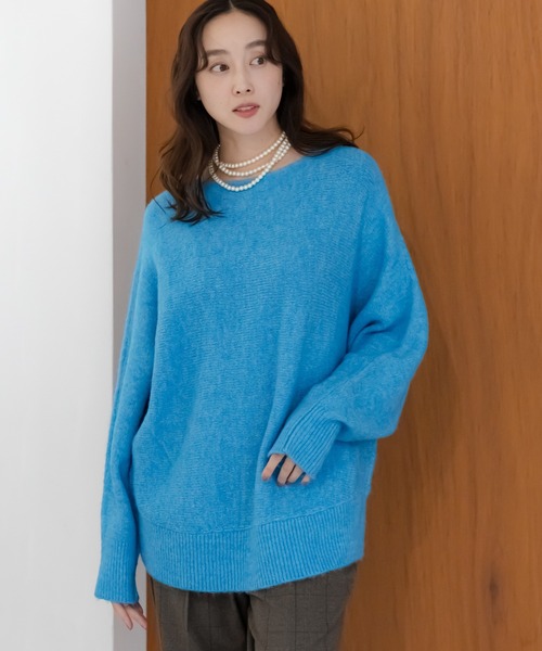 Elura（エルーラ）の「ヤクライクプルオーバー/582303（ニット/セーター・レディース・ダークブラウン/オレンジ/ラベンダー/ピンク系その他/ライトピンク/ライトベージュ/ブルー/チャコールグレー・FREE）」の4枚目の写真