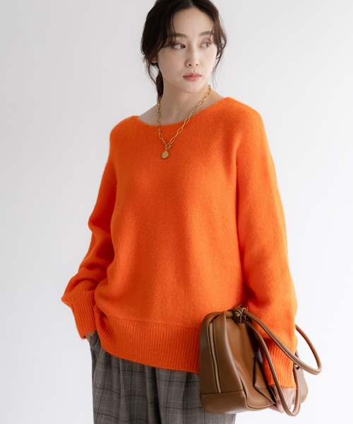 Elura（エルーラ）の「ヤクライクプルオーバー/582303（ニット/セーター・レディース・ダークブラウン/オレンジ/ラベンダー/ピンク系その他/ライトピンク/ライトベージュ/ブルー/チャコールグレー・FREE）」の9枚目の写真