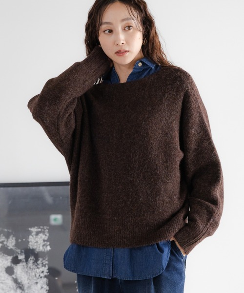 Elura（エルーラ）の「ヤクライクプルオーバー/582303（ニット/セーター・レディース・ダークブラウン/オレンジ/ラベンダー/ピンク系その他/ライトピンク/ライトベージュ/ブルー/チャコールグレー・FREE）」の10枚目の写真