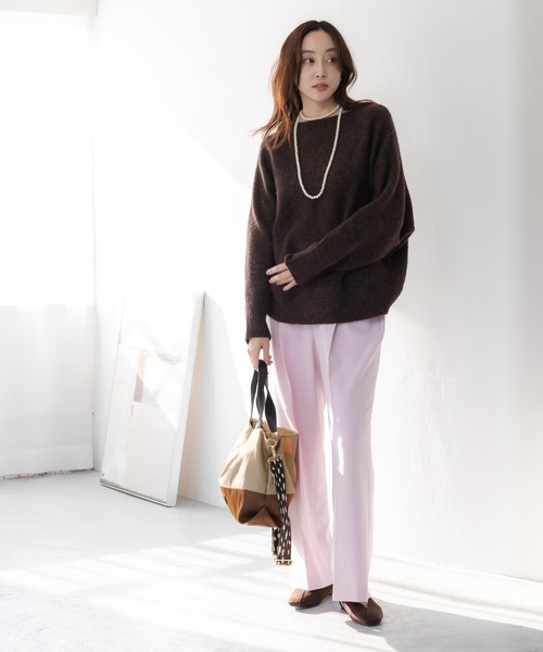 Elura（エルーラ）の「ヤクライクプルオーバー/582303（ニット/セーター・レディース・ダークブラウン/オレンジ/ラベンダー/ピンク系その他/ライトピンク/ライトベージュ/ブルー/チャコールグレー・FREE）」の13枚目の写真