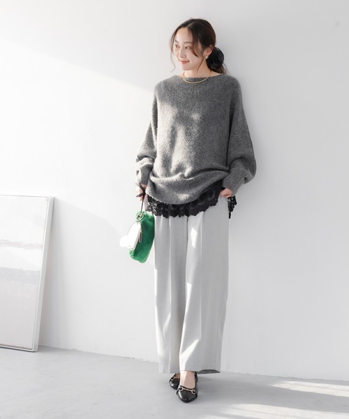 Elura（エルーラ）の「ヤクライクプルオーバー/582303（ニット/セーター・レディース・ダークブラウン/オレンジ/ラベンダー/ピンク系その他/ライトピンク/ライトベージュ/ブルー/チャコールグレー・FREE）」の19枚目の写真