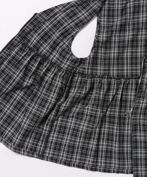 チェック柄フロントZIPベストセットアップ（ワンピース）｜CECIL McBEE