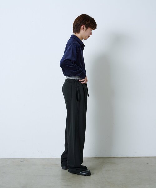 WHIMSIC（ウィムジック）の「【UNISEX】ベロアポロシャツ（ポロシャツ・レディース・ネイビー/チャコールグレー・FREE）」の11枚目の写真