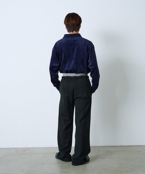 WHIMSIC（ウィムジック）の「【UNISEX】ベロアポロシャツ（ポロシャツ・レディース・ネイビー/チャコールグレー・FREE）」の13枚目の写真