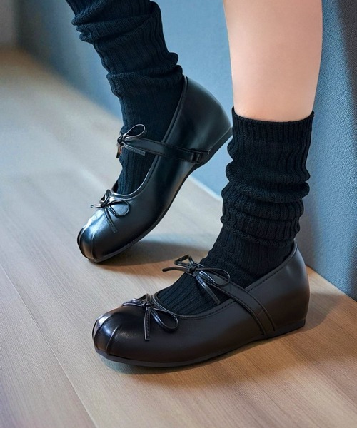 Sugar Sugar（シュガーシュガー）の「スクエアトゥ　メリージェーン　リボン【SUGAR SUGAR シュガーシュガー】9207 インヒール（スニーカー・レディース・ブラック/シルバー/アイボリー・LL/L/M/S）」の8枚目の写真