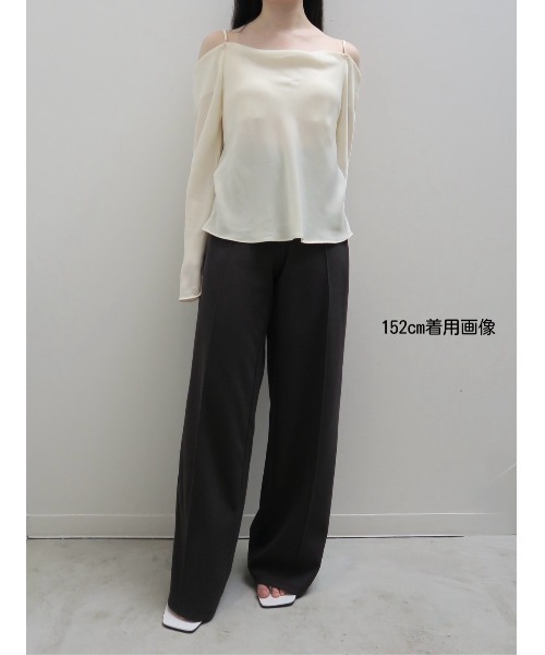 celon（セロン）の「center line sweat pants（その他パンツ・レディース・アイボリー系/グレー・FREE）」の4枚目の写真