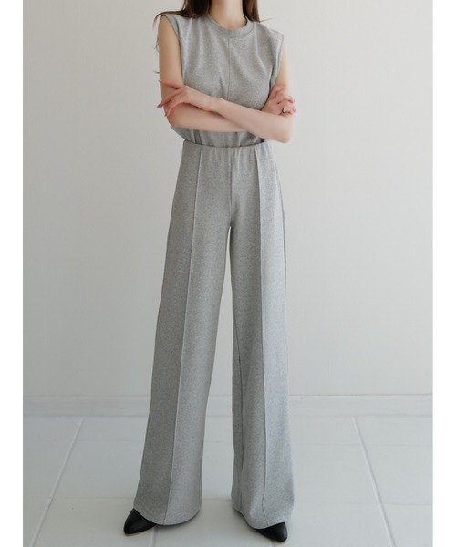 celon（セロン）の「center line sweat pants（その他パンツ・レディース・アイボリー系/グレー・FREE）」の5枚目の写真