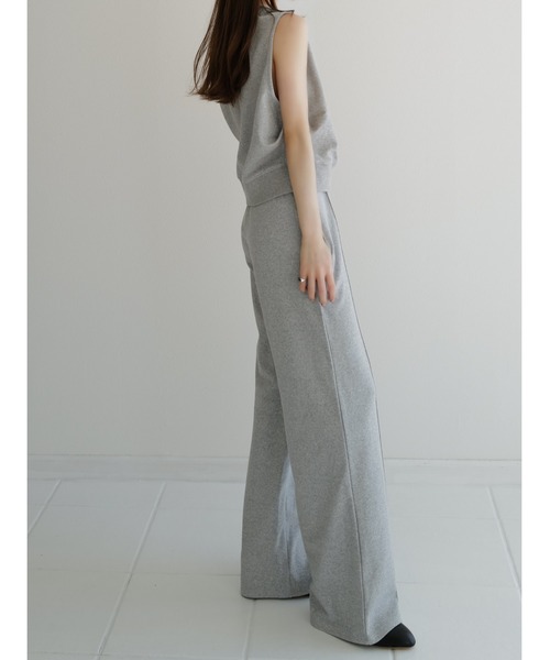 celon（セロン）の「center line sweat pants（その他パンツ・レディース・アイボリー系/グレー・FREE）」の6枚目の写真