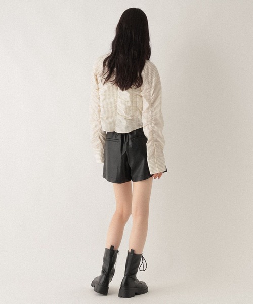 Heather(ヘザー)の「シャーリングリボンシャツ 592598(シャツ/ブラウス・レディース・ホワイト/ホワイト系その他/ブルー系その他・FREE)」の13枚目の写真