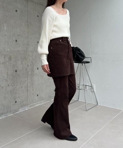 新色/レイヤード対応】コーデュロイフレアパンツ（その他パンツ