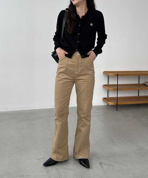 カプリシュレマージュ　コーデュロイフレアパンツ 新色/レイヤード対応】コーデュロイフレアパンツ（その他パンツ