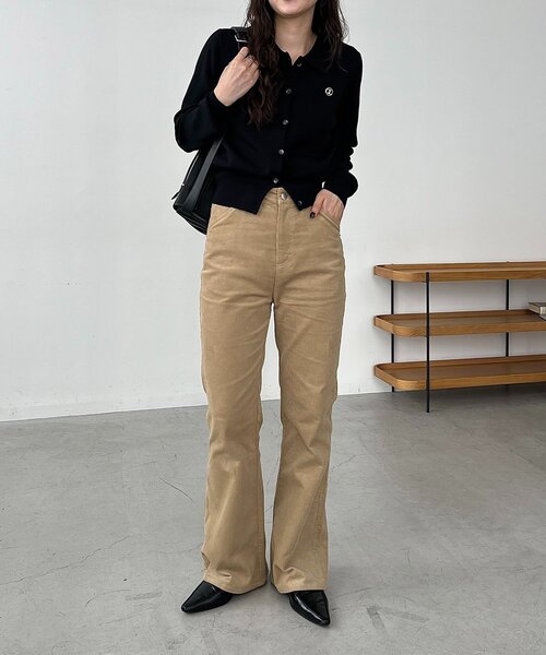 CAPRICIEUX LE'MAGE（カプリシューレマージュ）の「【新色/レイヤード対応】コーデュロイフレアパンツ（その他パンツ・レディース・ベージュ/ブラック/ブラウン・36/38）」の14枚目の写真