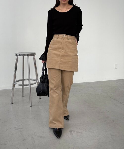 セール】【新色/レイヤード対応】コーデュロイフレアパンツ（その他