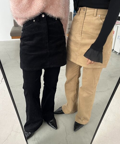 CAPRICIEUX LE'MAGE（カプリシューレマージュ）の「【新色/レイヤード対応】コーデュロイフレアパンツ（その他パンツ・レディース・ベージュ/ブラック/ブラウン・36/38）」の20枚目の写真