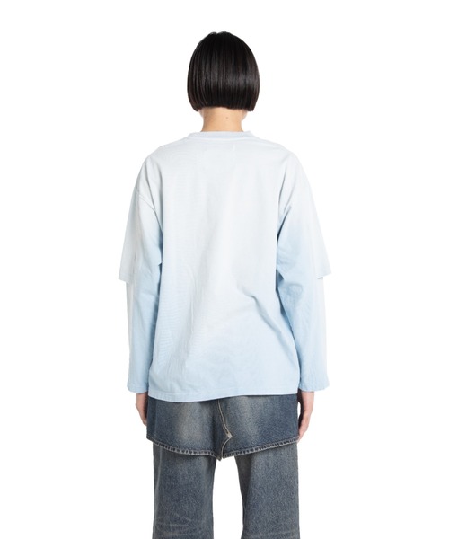 DAIRIKU（ダイリク）の「"PARADOX"Embroidery Switching Tee（Tシャツ/カットソー・メンズ・アクア/ブラック・L/M）」の8枚目の写真