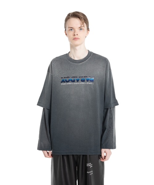 DAIRIKU（ダイリク）の「"PARADOX"Embroidery Switching Tee（Tシャツ/カットソー・メンズ・アクア/ブラック・L/M）」の9枚目の写真