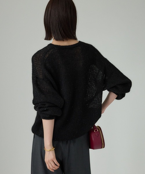 BABYLONE（バビロン）の「アゼアミモヘアシアーニット（ニット/セーター・レディース・ブラック/ブルー/クリーム/グレー/ブラックミックス・フリー）」の8枚目の写真