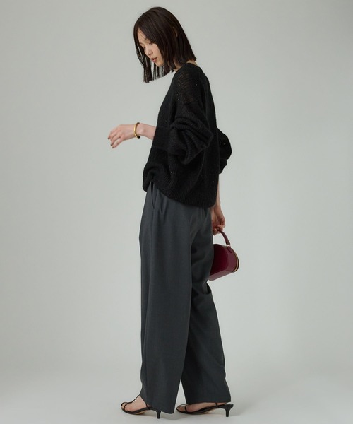 BABYLONE（バビロン）の「アゼアミモヘアシアーニット（ニット/セーター・レディース・ブラック/ブルー/クリーム/グレー/ブラックミックス・フリー）」の10枚目の写真