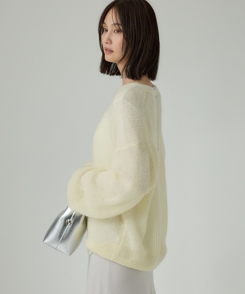 BABYLONE（バビロン）の「アゼアミモヘアシアーニット（ニット/セーター・レディース・ブラック/ブルー/クリーム/グレー/ブラックミックス・フリー）」の14枚目の写真