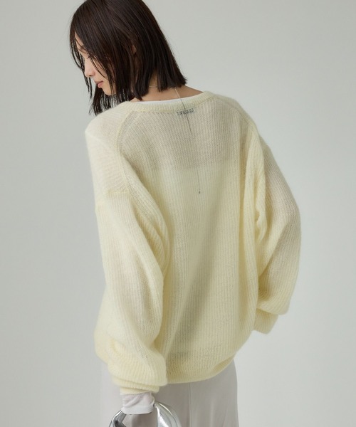 BABYLONE（バビロン）の「アゼアミモヘアシアーニット（ニット/セーター・レディース・ブラック/ブルー/クリーム/グレー/ブラックミックス・フリー）」の15枚目の写真