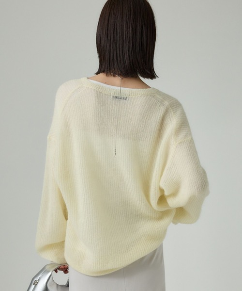 BABYLONE（バビロン）の「アゼアミモヘアシアーニット（ニット/セーター・レディース・ブラック/ブルー/クリーム/グレー/ブラックミックス・フリー）」の16枚目の写真