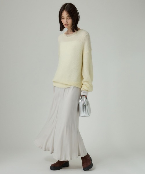 BABYLONE（バビロン）の「アゼアミモヘアシアーニット（ニット/セーター・レディース・ブラック/ブルー/クリーム/グレー/ブラックミックス・フリー）」の18枚目の写真