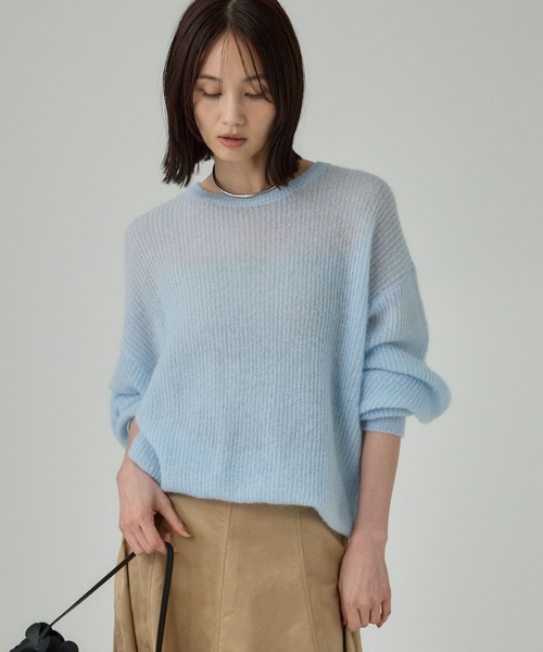 BABYLONE（バビロン）の「アゼアミモヘアシアーニット（ニット/セーター・レディース・ブラック/ブルー/クリーム/グレー/ブラックミックス・フリー）」の22枚目の写真