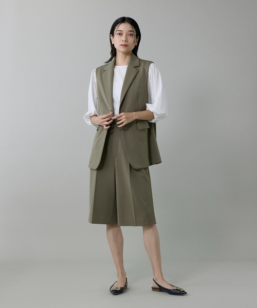 INED（イネド）の「おとなハーフパンツ【セットアップ対応】（その他パンツ・レディース・ブラック/カーキ・7号/9号）」の14枚目の写真