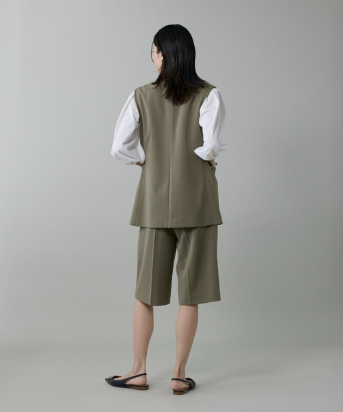 INED（イネド）の「おとなハーフパンツ【セットアップ対応】（その他パンツ・レディース・ブラック/カーキ・7号/9号）」の5枚目の写真